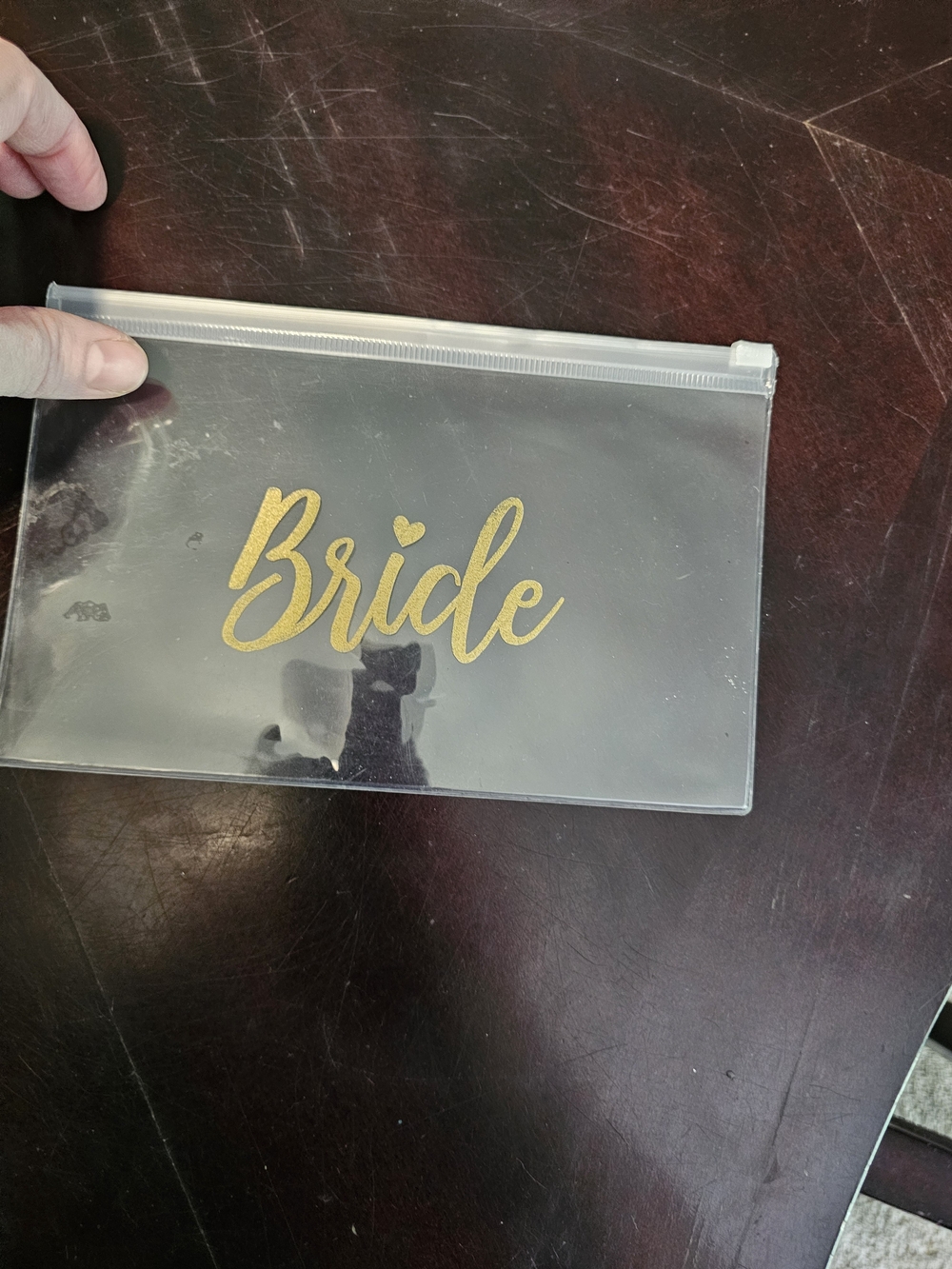 Bride Gold Script Zipper Pouch - Picture 2 of 3